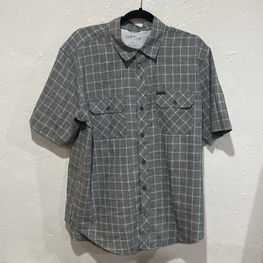 Orvis Short sleeve button down shirt Large